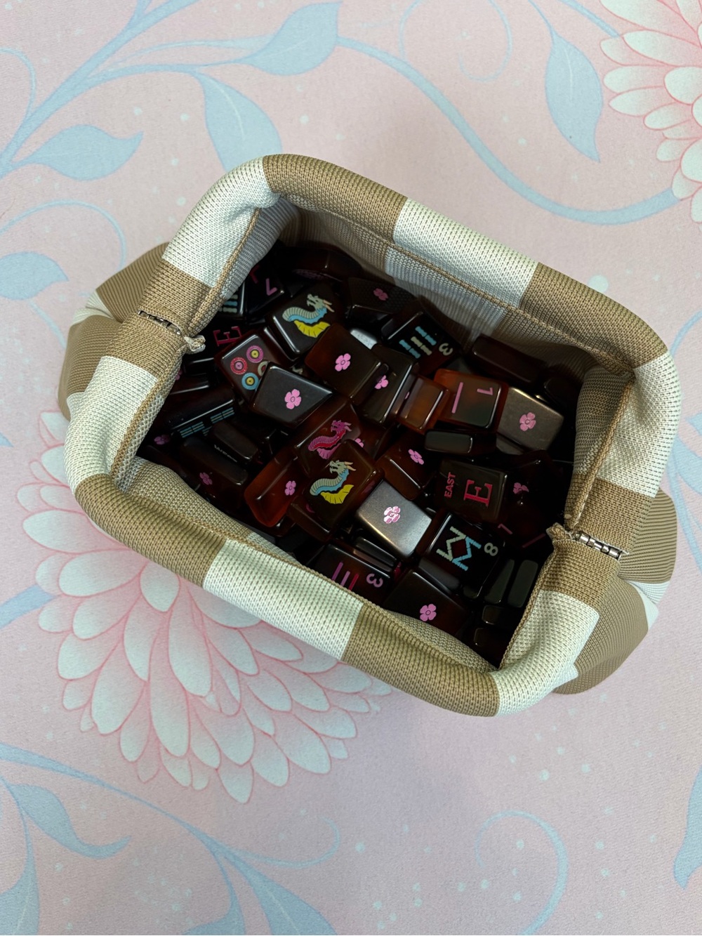 Mahjong Tile Bag 🦜🀄️🤎 Large Capacity